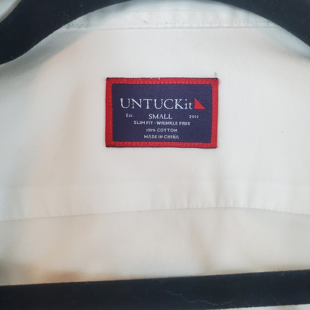 UNTUCKit Womens Small Slim Fit Wrinkle Free White Cotton Button Down Shirt - Picture 4 of 8